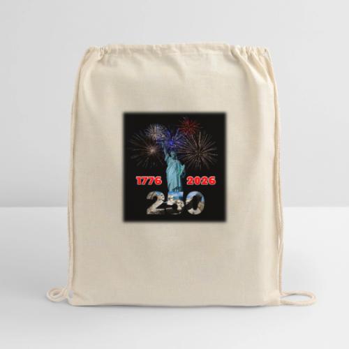1776 - 2026 - 250 Years USA | Fireworks - Cotton Drawstring Bag