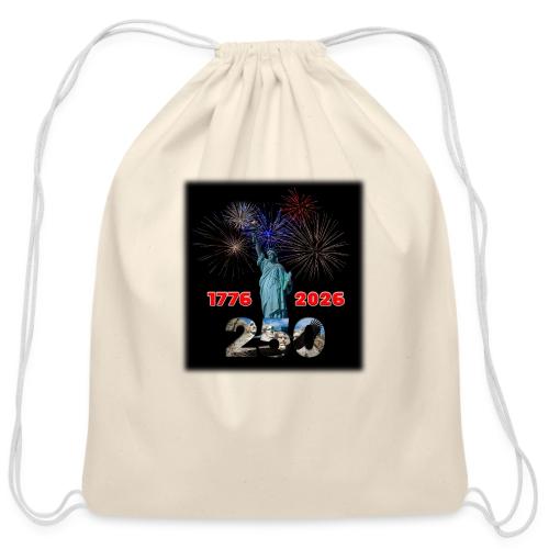 1776 - 2026 - 250 Years USA | Fireworks - Cotton Drawstring Bag