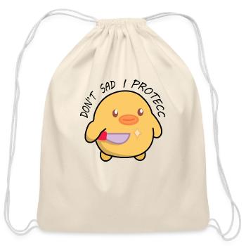 Don't Sad I Protecc - Cotton Drawstring Bag - natural - Front