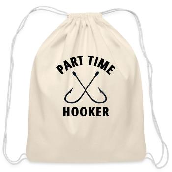 DESIGNPart Time Hooker love - Cotton Drawstring Bag - natural - Front
