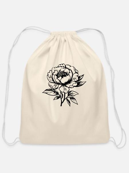 Hatching - Cutty - Cotton Drawstring Bag - natural