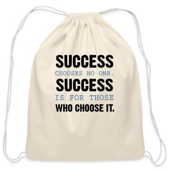 Success green yellow 70s - Cotton Drawstring Bag - natural - Front