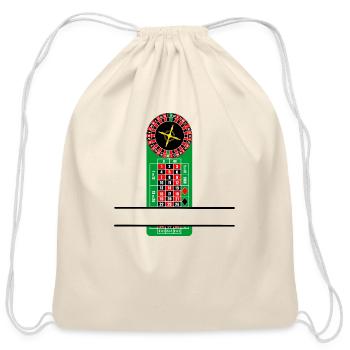 Roulette casino banner - Cotton Drawstring Bag - natural - Front