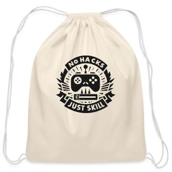No Hacks Just Skill - Cotton Drawstring Bag - natural - Front
