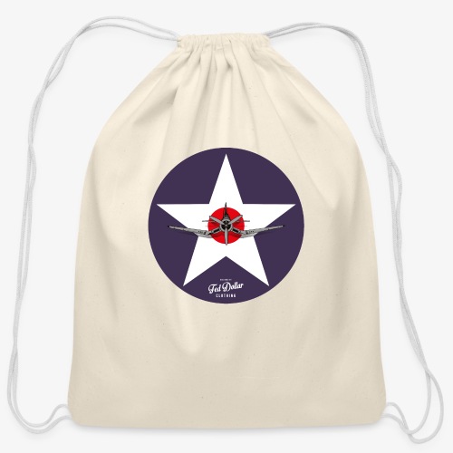 Navy Star - Cotton Drawstring Bag