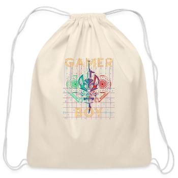 Gamer Boy - Cotton Drawstring Bag - natural - Front