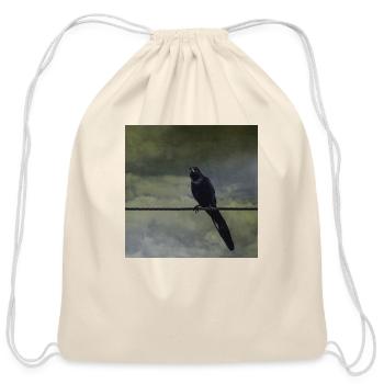 Raven Photography - Cotton Drawstring Bag - natural - Front