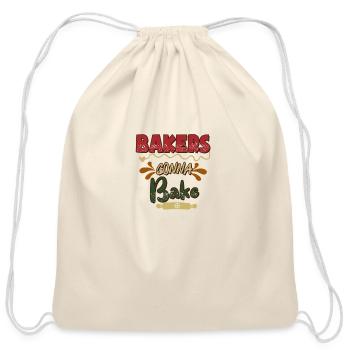 Bakes Gonna Bake - Cotton Drawstring Bag - natural - Front