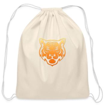 40 tiger - Cotton Drawstring Bag - natural - Front