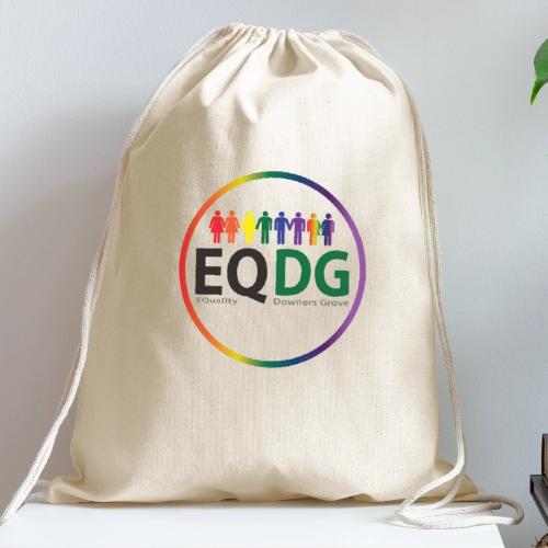 EQDG circle logo - Cotton Drawstring Bag