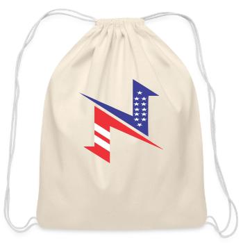 Icon N Red Blue Stars - Cotton Drawstring Bag - natural - Front