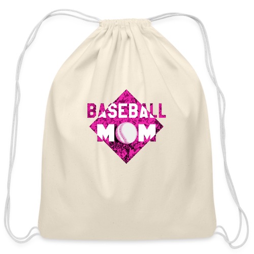 Baseball Mom - Cotton Drawstring Bag