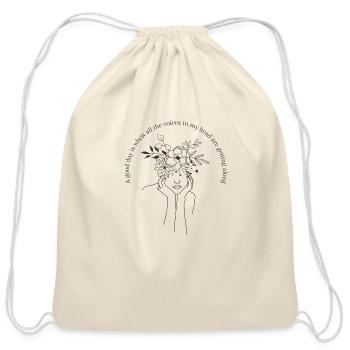 a good day - Cotton Drawstring Bag - natural - Front