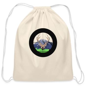 hunt - Cotton Drawstring Bag - natural - Front