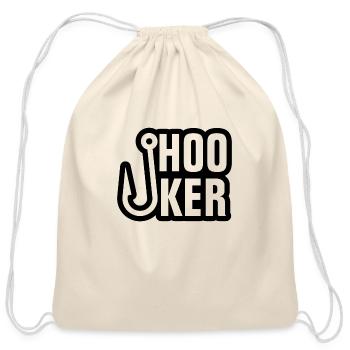 Hooker Fishing - Cotton Drawstring Bag - natural - Front
