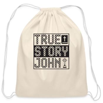 True Story John - Cotton Drawstring Bag - natural - Front