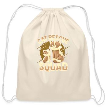 Animal Rescue Cat Rescue Design for a Cat Rescuer - Cotton Drawstring Bag - natural - Front
