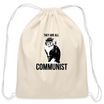All cats are Communist - Cotton Drawstring Bag - natural - Front