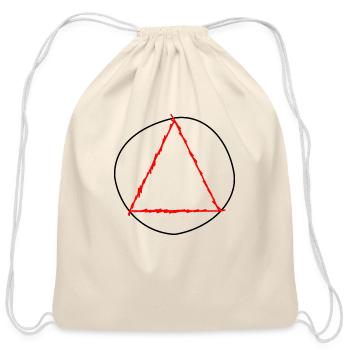Red Triangle - Cotton Drawstring Bag - natural - Front