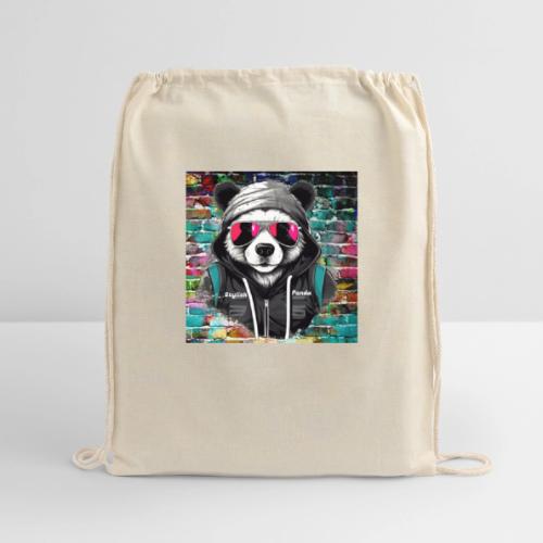 Stylish panda 2 - Cotton Drawstring Bag