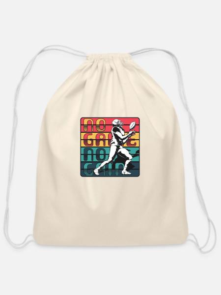 Time To Play No Game - Cotton Drawstring Bag - natural