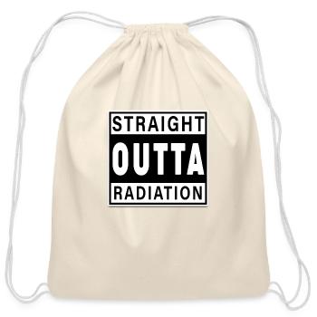 Straight outta radiation - Cancer quote - Cotton Drawstring Bag - natural - Front