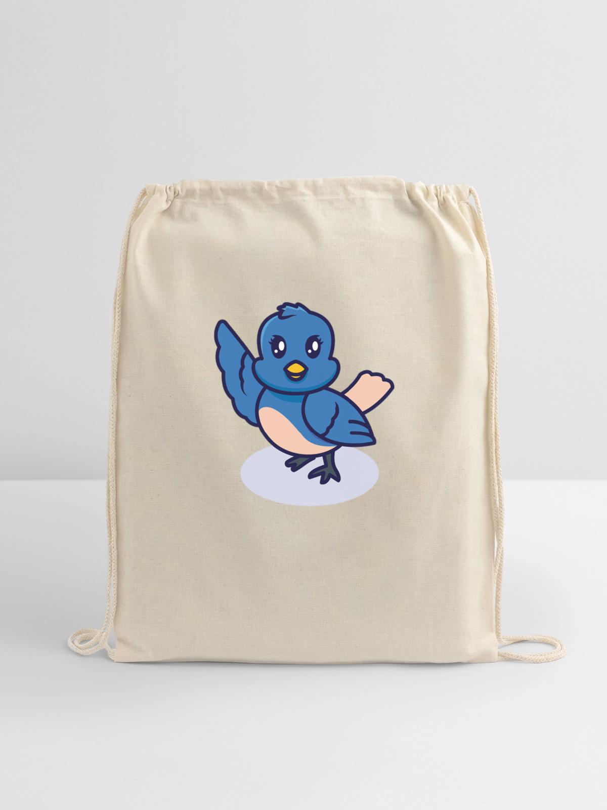 Berry again - Cotton Drawstring Bag - natural - Front