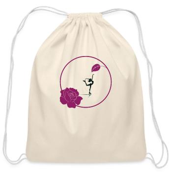 Figure skating design - Cotton Drawstring Bag - natural - Front