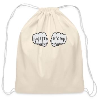 Just Hodl Cryptocurrency - Cotton Drawstring Bag - natural - Front