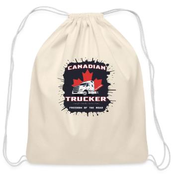 Canadian Trucker - Cotton Drawstring Bag - natural - Front