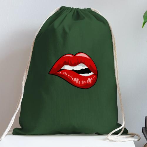 Lip Bite - Cotton Drawstring Bag