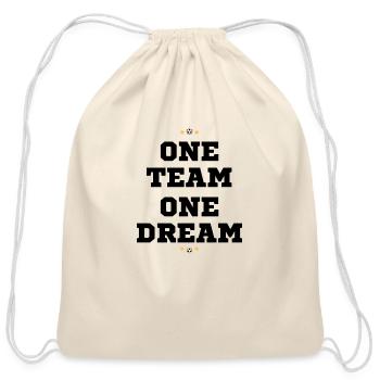 one team one dream Football fans - Cotton Drawstring Bag - natural - Front