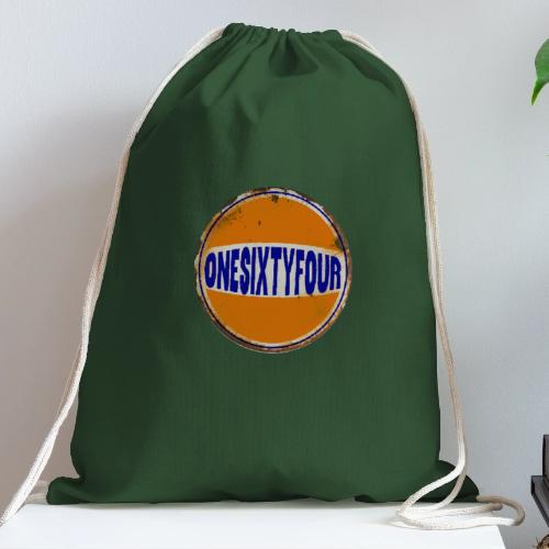 One Sixty Four --vintage auto inspired orange - Cotton Drawstring Bag