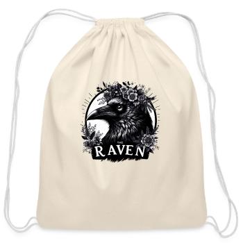 Poe's The Raven - Cotton Drawstring Bag - natural - Front