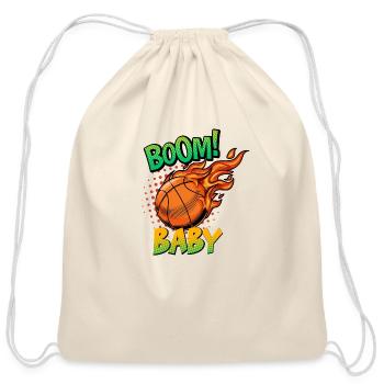 Boom Baby - fantastic Basketball - Cotton Drawstring Bag - natural - Front