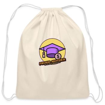 Proud Mother of a 2025 Graduate - Cotton Drawstring Bag - natural - Front