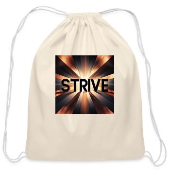 awsome background strive - Cotton Drawstring Bag - natural - Front