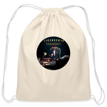 Licensed to Transmit - Cotton Drawstring Bag - natural - Front