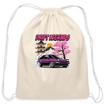 Toyota AE86: Drift King Shirt Design - Cotton Drawstring Bag - natural - Front