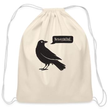 Passive Aggressive Raven - Cotton Drawstring Bag - natural - Front