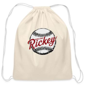 Run Like Rickey Henderson - Basball Legend - Cotton Drawstring Bag - natural - Front