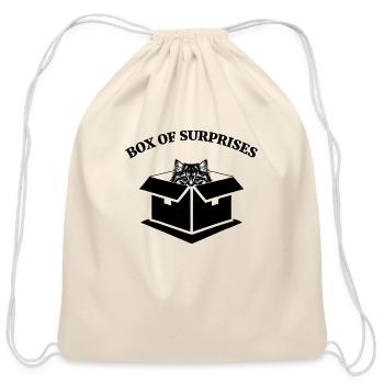 Box Of Surprises - Cotton Drawstring Bag - natural - Front