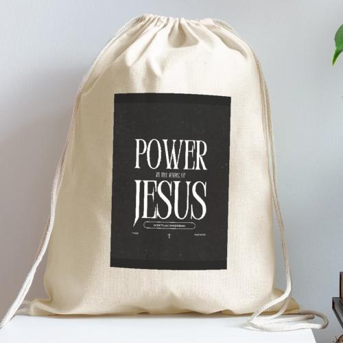 Jesus Power: Conquer Fearlessly - Cotton Drawstring Bag