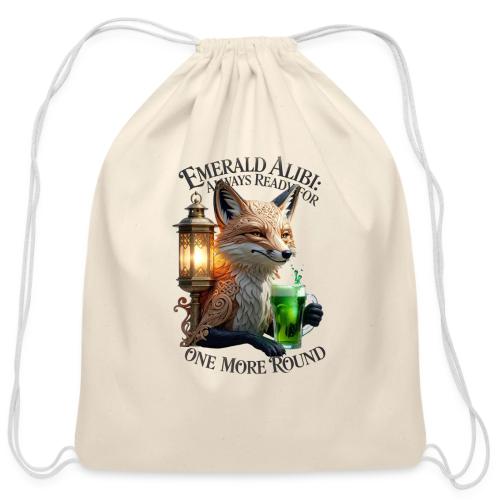Emerald Alibi Fox Graphic Tee - Cotton Drawstring Bag