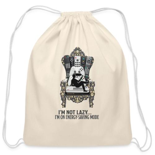 Remote Throne Procrastinator T Shirt, Dad Gift - Cotton Drawstring Bag