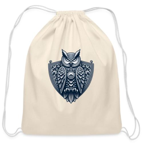 Night Watch Owl T Shirt, Sarcastic Dad Gift - Cotton Drawstring Bag