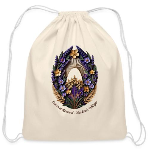 Easter Meadow Crown Renewal T Shirt, Spring Gift - Cotton Drawstring Bag