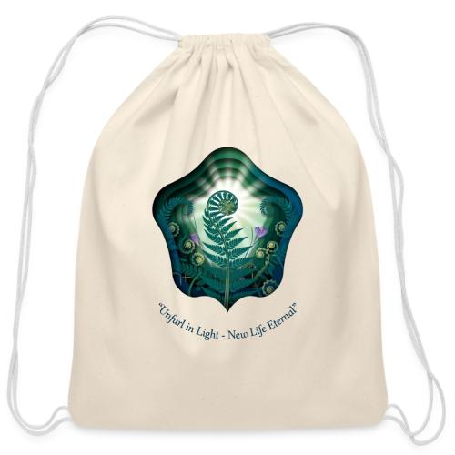 Easter Unfurl in Light Resurrection T Shirt, Gift - Cotton Drawstring Bag