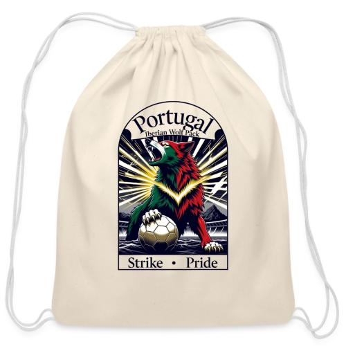Portugal Iberian Wolf Soccer T Shirt, Pride Gift - Cotton Drawstring Bag