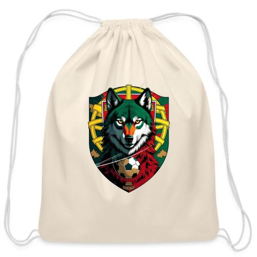 Portugal Iberian Wolf Soccer T Shirt,Football Gift - Cotton Drawstring Bag